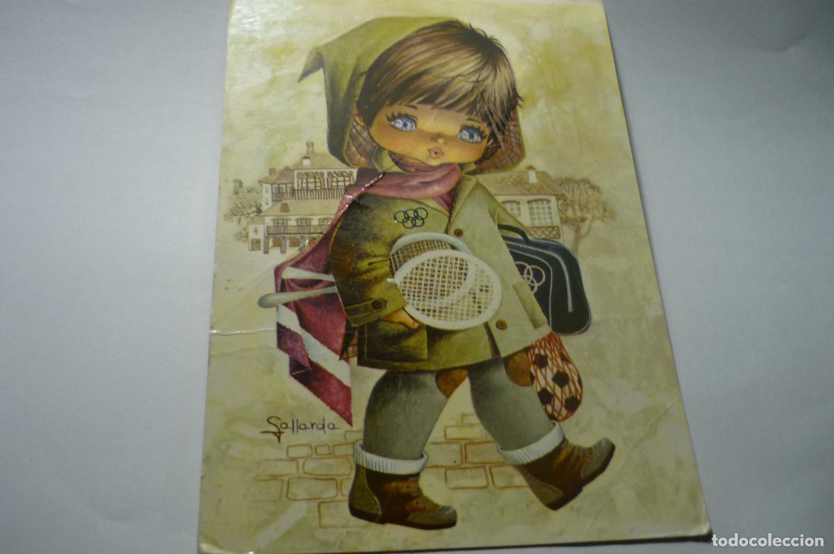 Postais: postak dibujo ni&ntilde;a deportista escrita dibujo gallarda