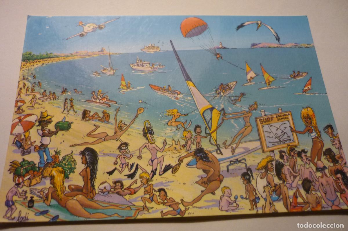 Postais: POSTAL HUMOR PLAYA DIBUJO LODI