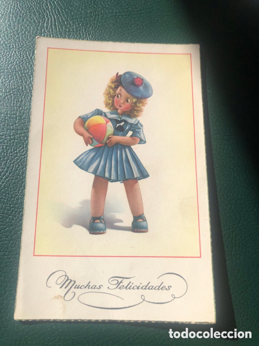 Postais: Antigua POSTAL NI&Ntilde;A CON PELOTA. Felicidades. C Y Z Num. 530. Sin circular. ASM