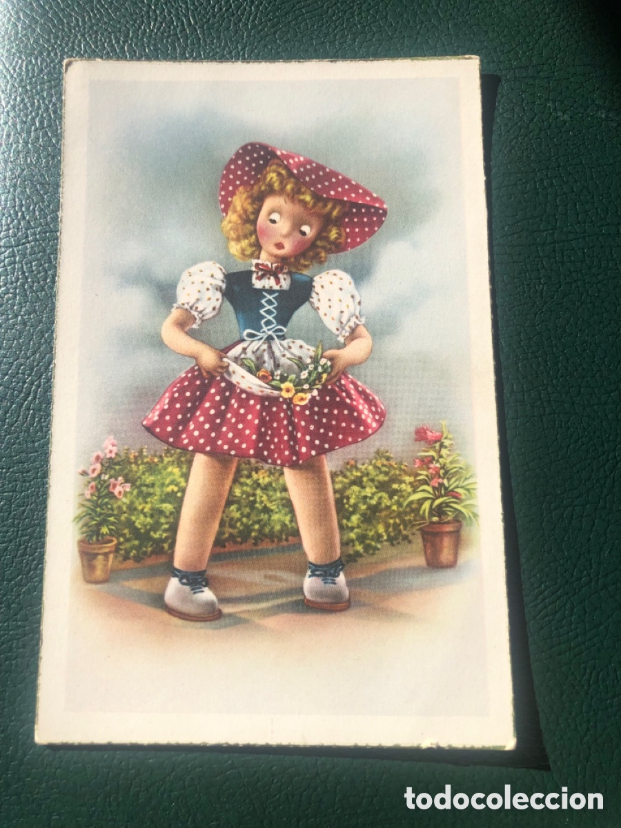 Postais: POSTAL NI&Ntilde;A CON FLORES. C Y Z Num. 529. ANTIGUA. Sin circular. ASM