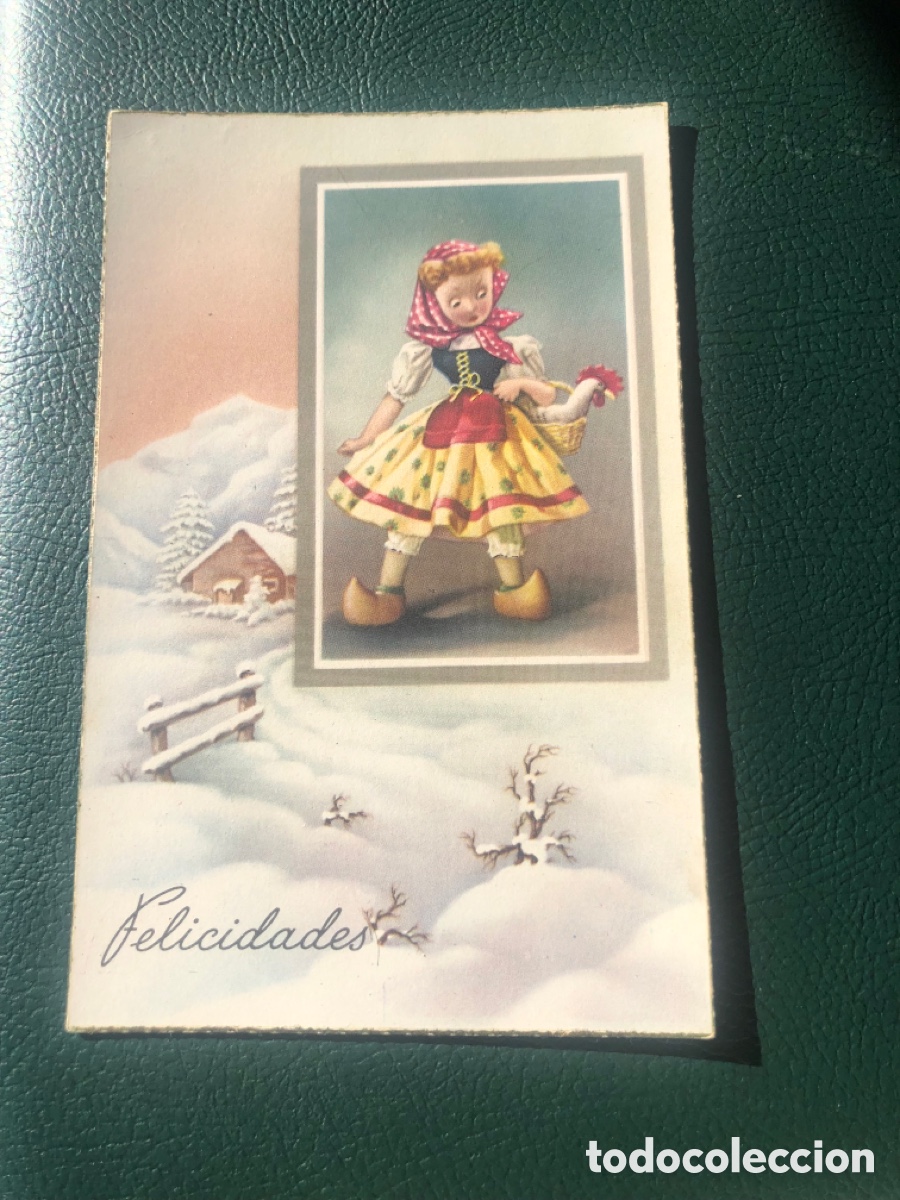 Postkarten: POSTAL NI&Ntilde;A CON GALLINA. Navidad. C Y Z Num. 527. ANTIGUA. Sin circular. ASM