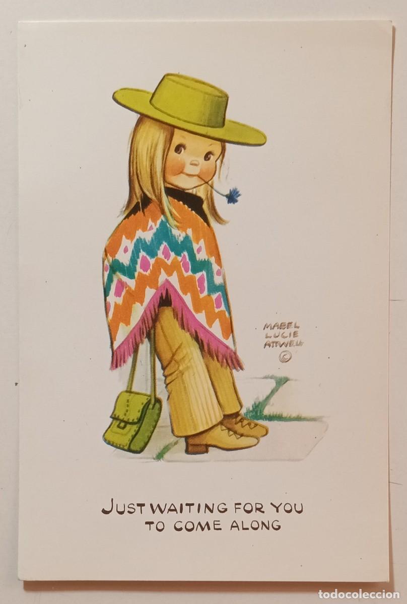 Cartoline: POSTAL - JUST WAITING FOR YOU TO COME ALONG - MABEL LUCIE ATTWELL
