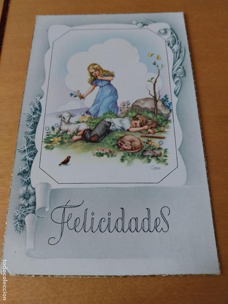 Cartoline: FELICITACION 1948 POSTAL ESCRITA ORIGINAL ANTIGUA