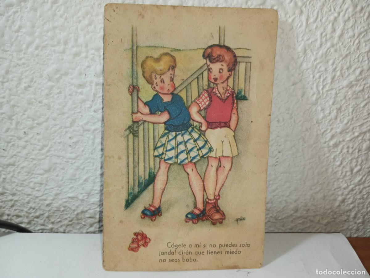 Postcards: ANTIGUA POSTAL CARICATURA M. MONFORT SERIE 10 ANIE A&Ntilde;OS 40