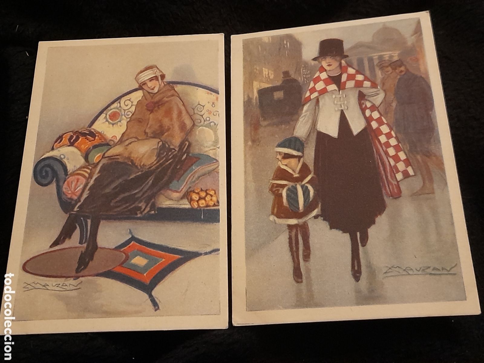 Cartoline: Dos antiguas postales modernista