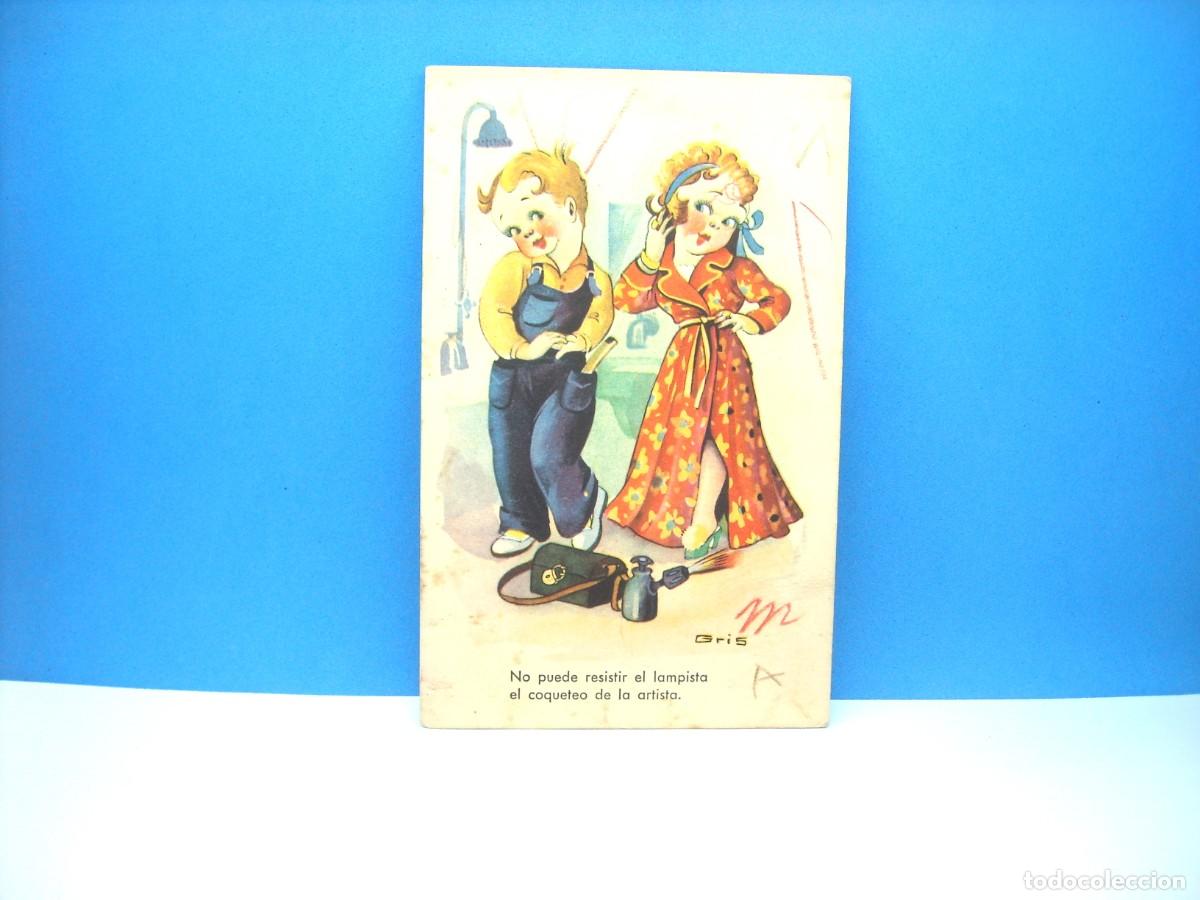 Cartoline: Antigua Postal de Dibujos y Caricaturas. Escrita. A&ntilde;os 40-50