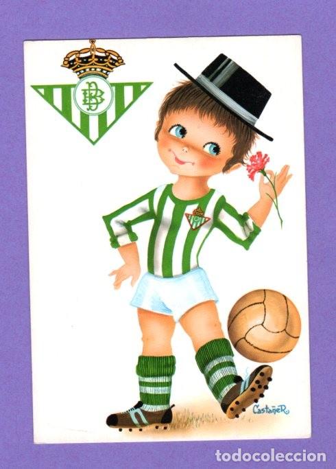 Postais: JUGADOR CLUB FUTBOL BETIS *** SOMBRERO ** PELOTA *** CLAVEL