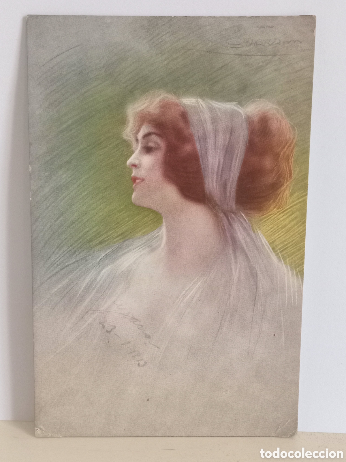 Postcards: Postal italiana ilustrada con dama.