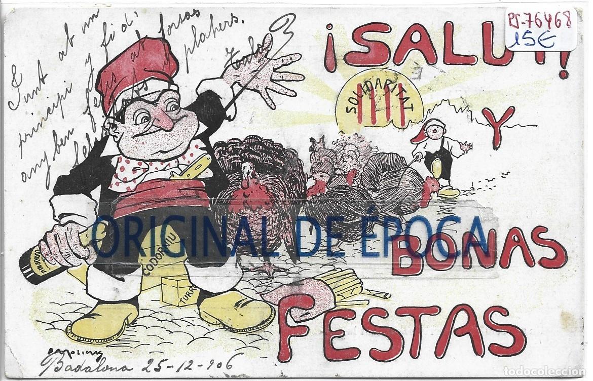 Postcards: (PS-76468)POSTAL ILUISTRADA DEL CU-CUT !SALUT! Y BONAS FESTAS
