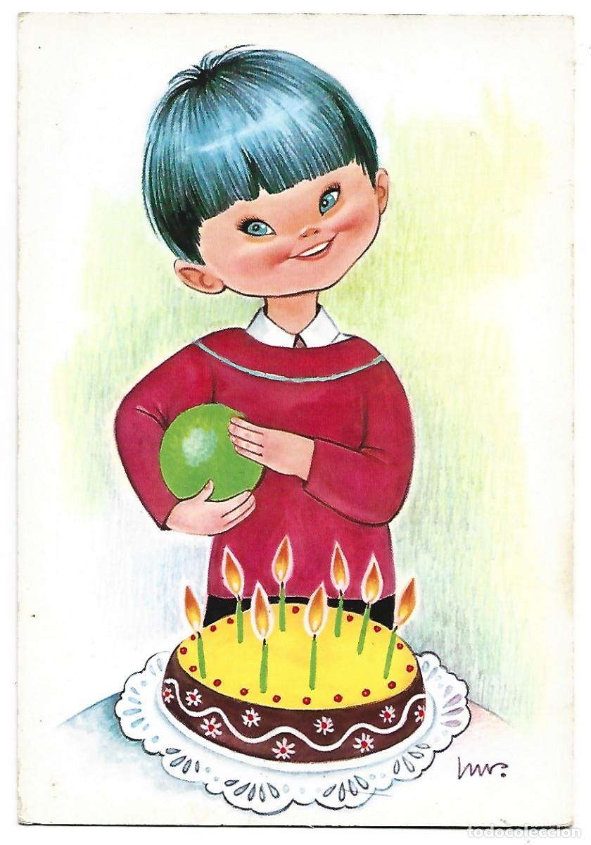 Postcards: &rdquo; CUMPLEA&Ntilde;OS ( 8 A&Ntilde;OS )&rdquo;.- ILUSTRACION FELICITACION A&Ntilde;OS 60