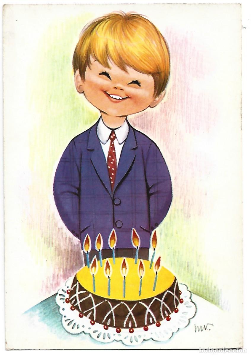 Postcards: &rdquo; CUMPLEA&Ntilde;OS ( 8 A&Ntilde;OS )&rdquo;.- ILUSTRACION FELICITACION A&Ntilde;OS 60