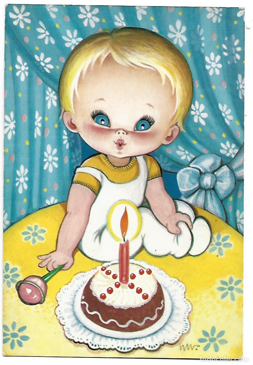 Postcards: CUMPLEA&Ntilde;OS ( 1 A&Ntilde;O ).- ILUSTRACION