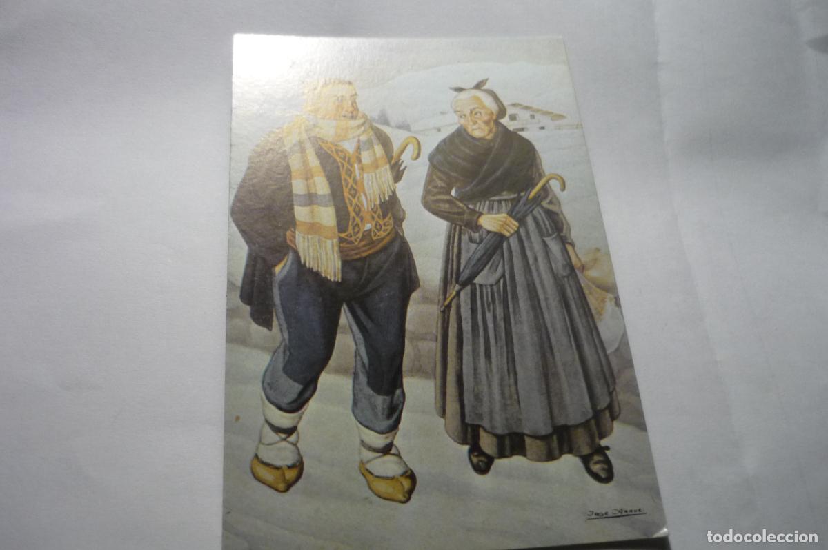 Postais: postal dibujo j.arrue camino mercado -vasco