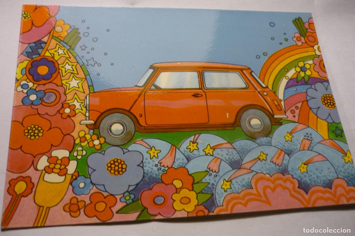 Postais: postal primavera dibujo coche