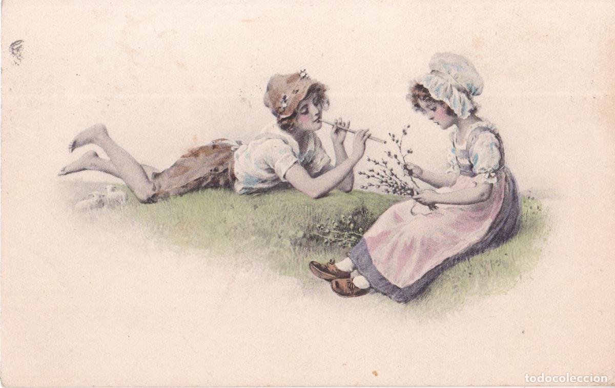 Postais: ANTIGUA POSTAL MODERNISTA &ndash; EDITOR M.M. N&ordm;268 &ndash; CIRCULADA 1928