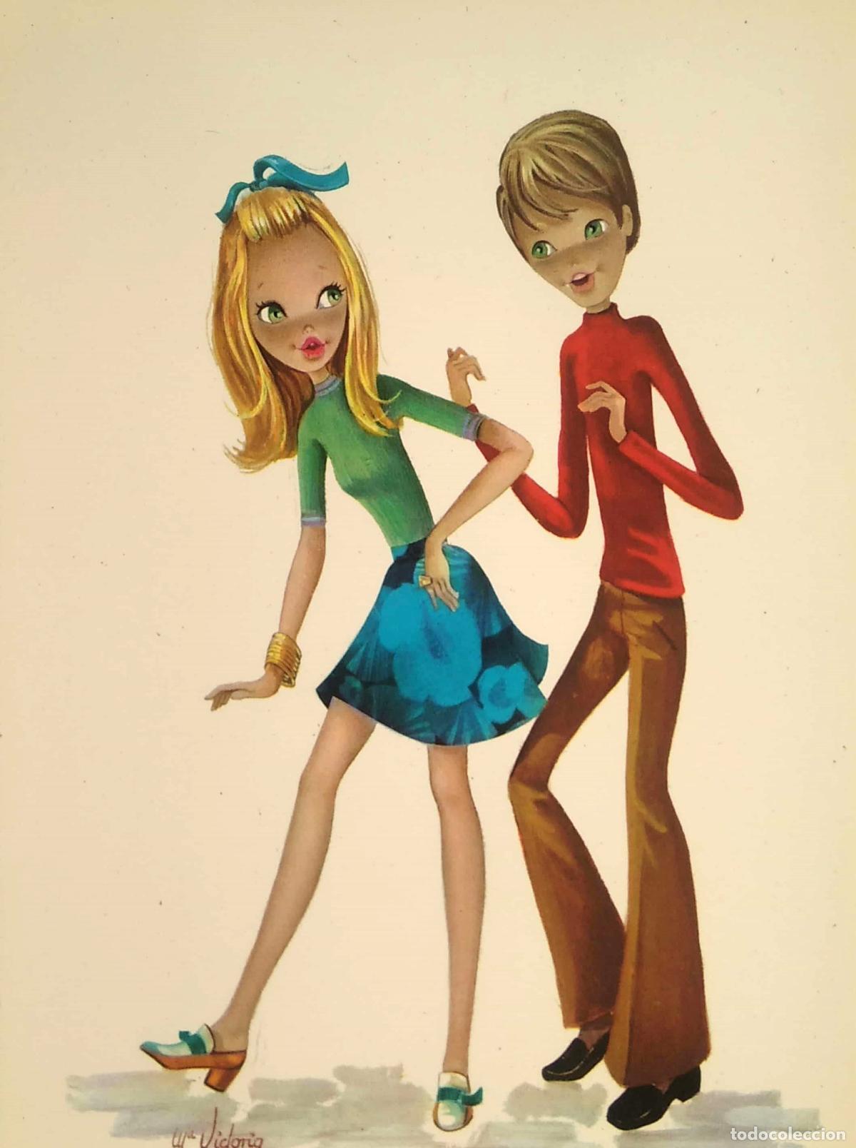 Cartoline: Edirama 2002-2 Pareja bailando. M. Victoria. Nueva. Color