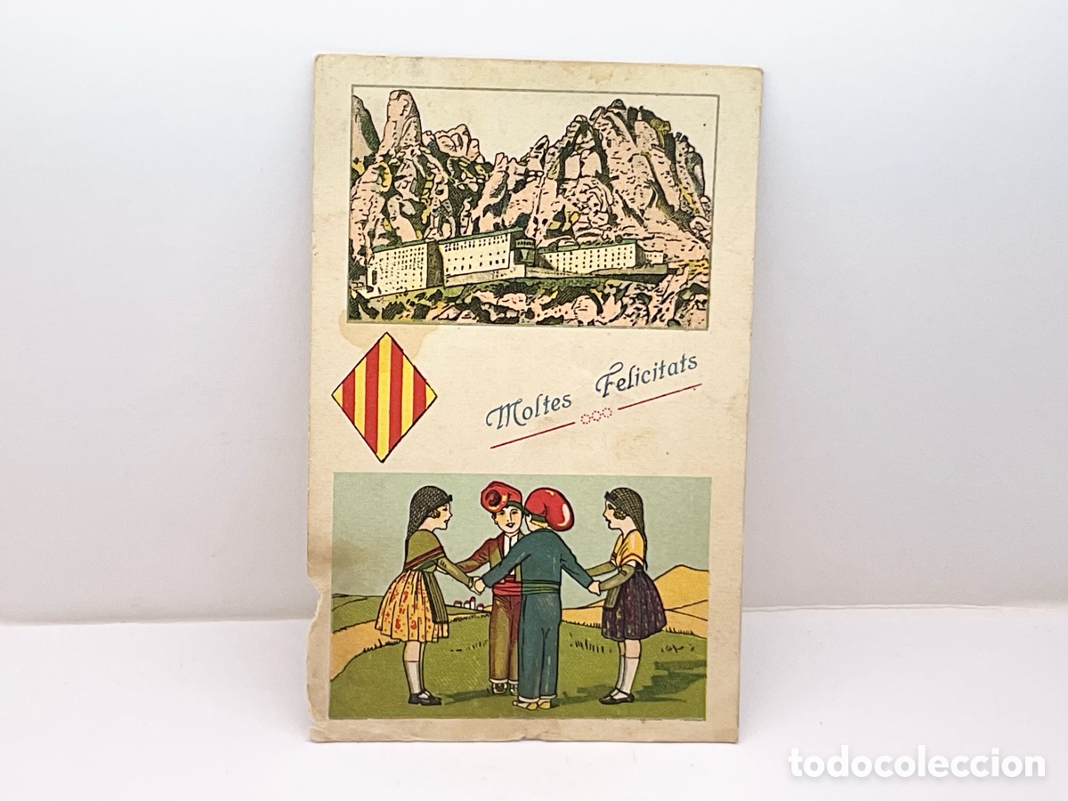 Postales: Antigua Tarjeta Postal. Moltes Felicitats. A&ntilde;os 40/50.