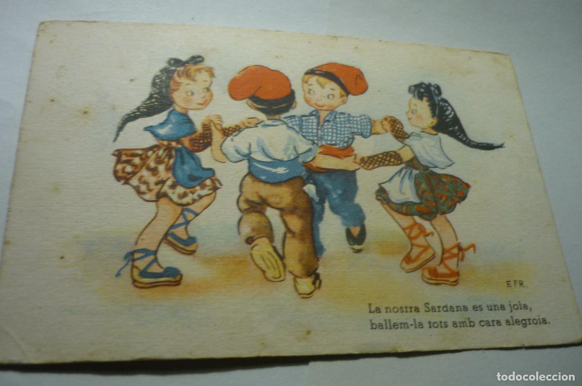 Postcards: postal sardana -dibujo efr escrita