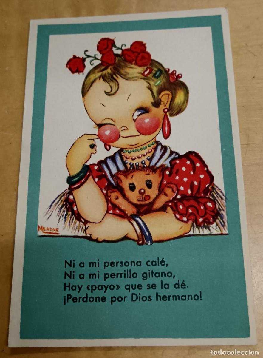 Postais: POSTAL INFANTIL ILUSTRA MENENE SERIE III ESPER&Oacute;N 14X9 CM. SIN ESCRIBIR