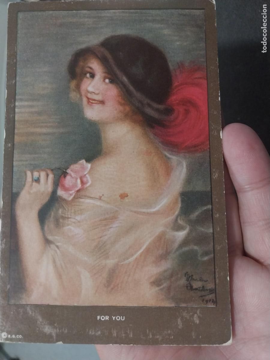 Postkarten: ILUSTRCION MUCHACHA ED EDWARD GROSS CO POSTAL 1920 APROX ESCRITA