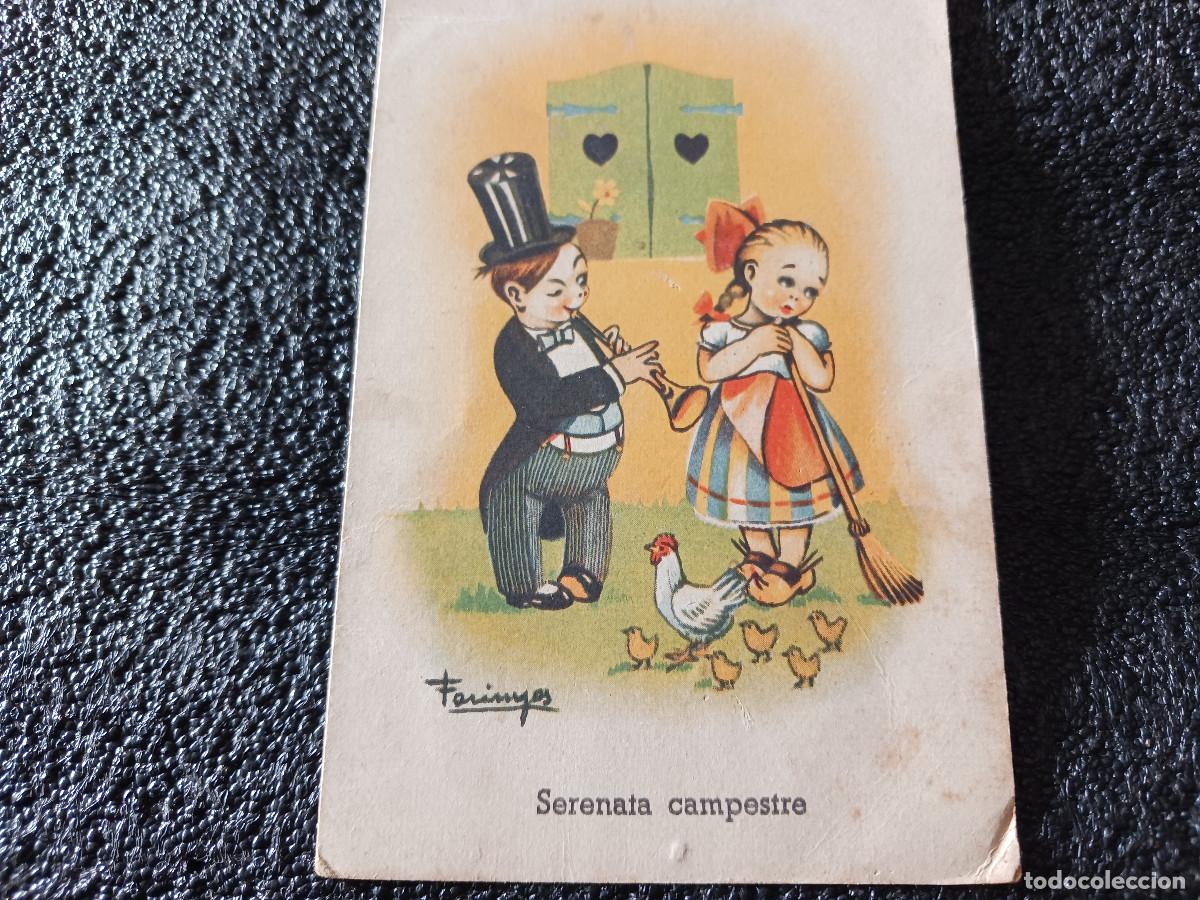 Postcards: serenata campestre - il. FARI&Ntilde;AS - CMB, serie 27, circulada 1948 circulada 1941