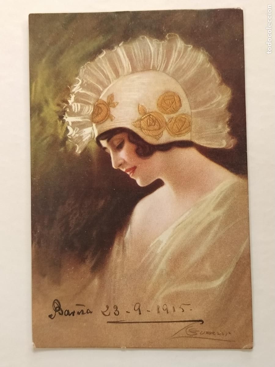 Postcards: GUERZONI - CIRCULADA A SANTA COLOMA DE FARNES - POSTAL ANTIGUA MODERNISTA - (111.372)