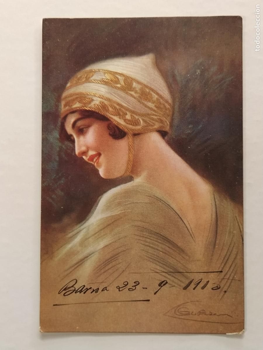 Postcards: GUERZONI - CIRCULADA A SANTA COLOMA DE FARNES - POSTAL ANTIGUA MODERNISTA - (111.372)