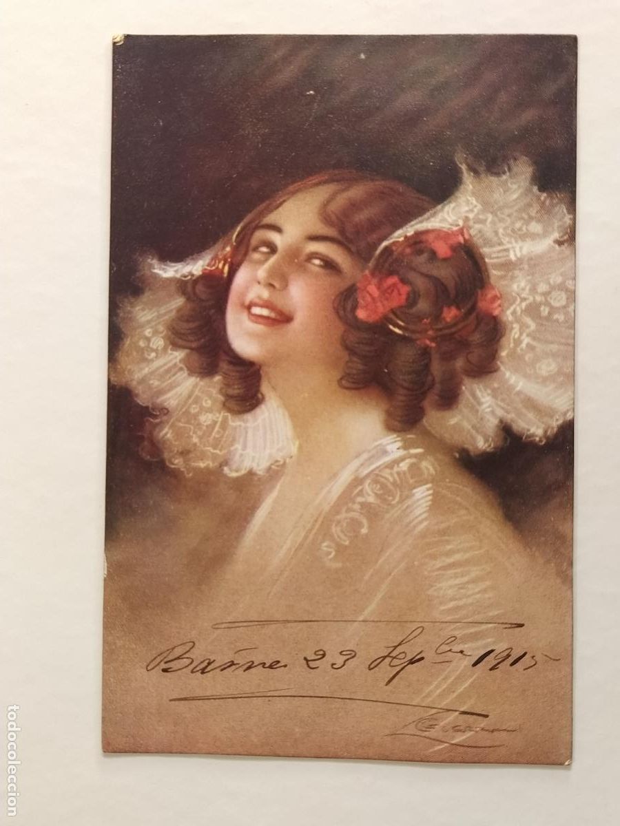 Postcards: GUERZONI - CIRCULADA A SANTA COLOMA DE FARNES - POSTAL ANTIGUA MODERNISTA - (111.372)