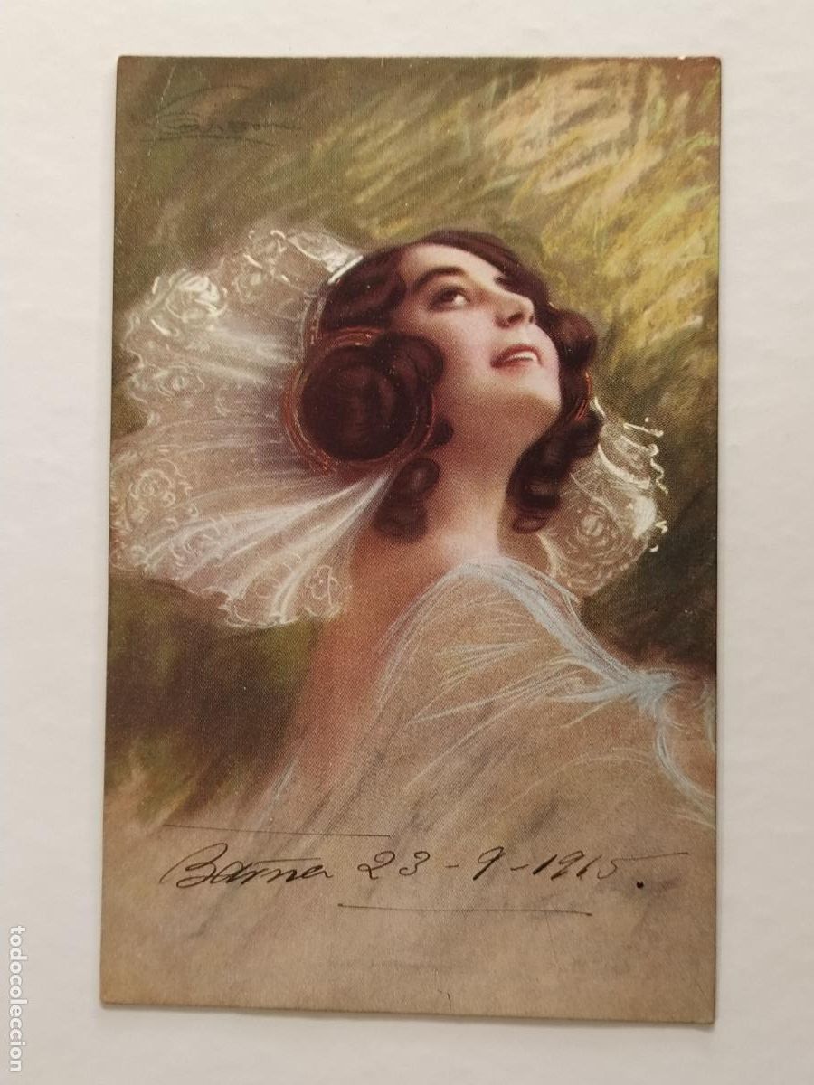 Postcards: GUERZONI - CIRCULADA A SANTA COLOMA DE FARNES - POSTAL ANTIGUA MODERNISTA - (111.372)