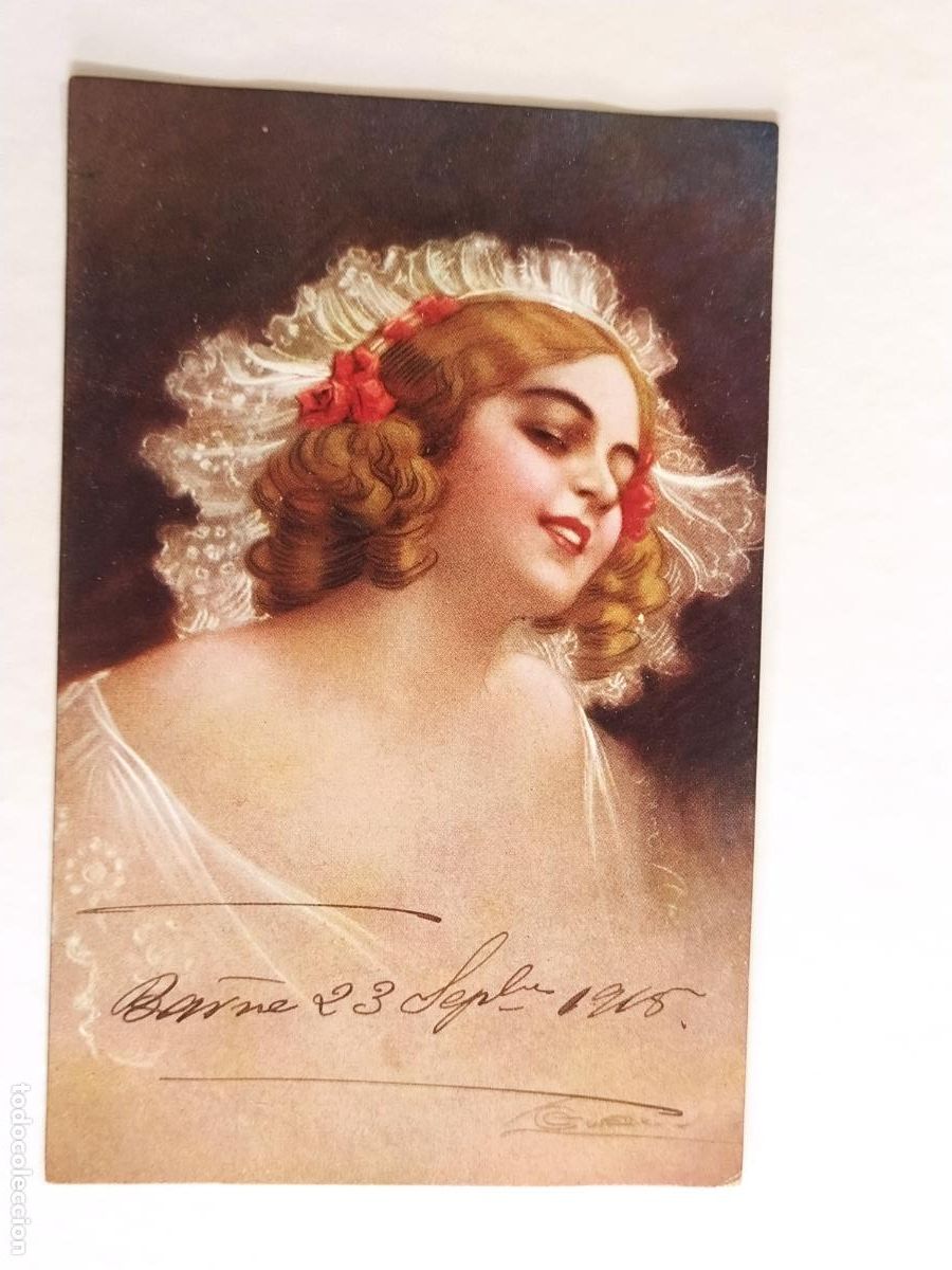 Postcards: GUERZONI - CIRCULADA A SANTA COLOMA DE FARNES - POSTAL ANTIGUA MODERNISTA - (111.372)