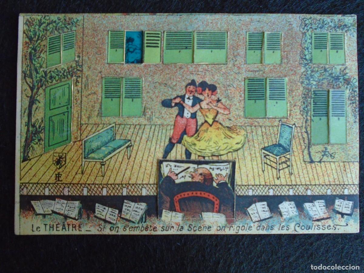 Postais: (PS-76760)POSTAL LE THEATRE-SI ON S&acute;EMBETE SUR LA SCENE ON RIGOLE DANS LES COULISSES