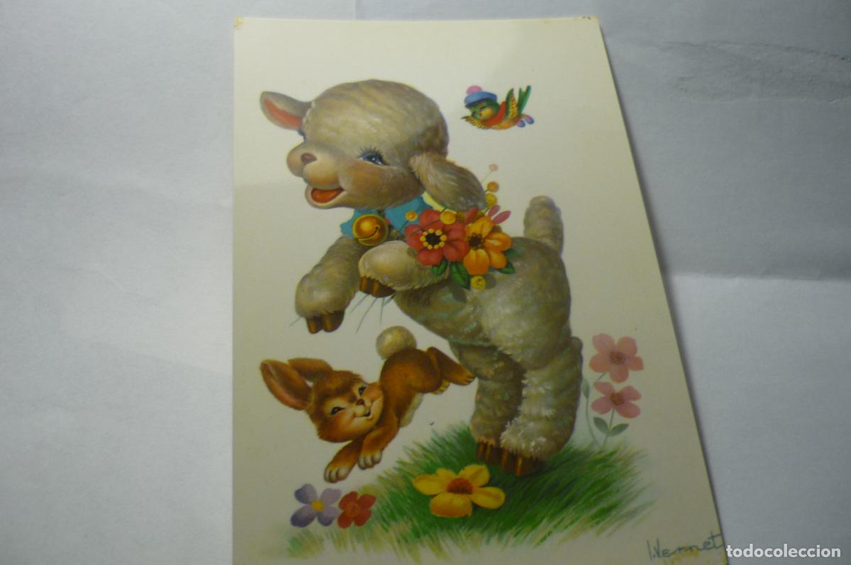 Postais: POSTAL DIBUJO VERNET CORDERITO C Y Z 7580-29 A