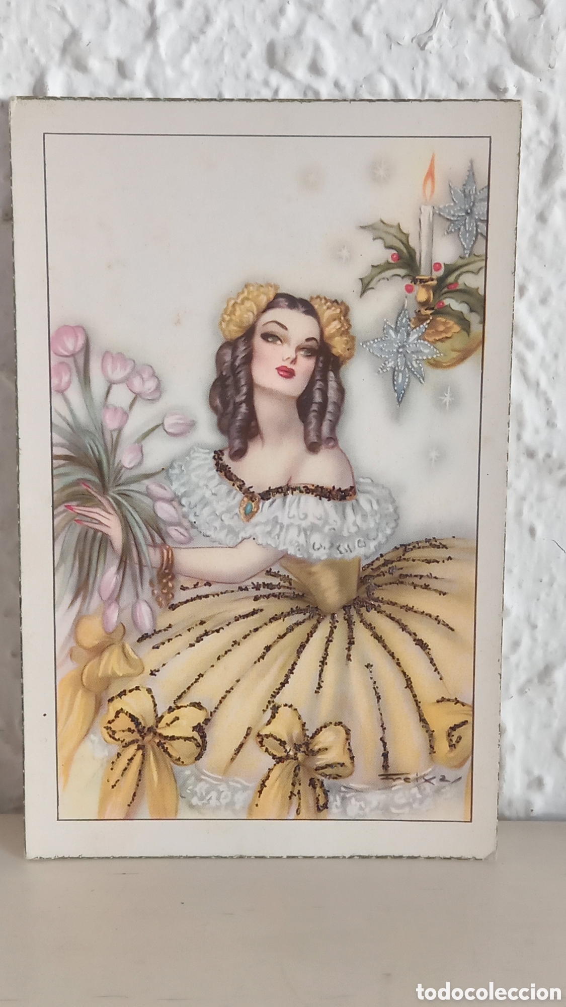 Postcards: Postal con ilustracion rom&aacute;ntica FREIXAS