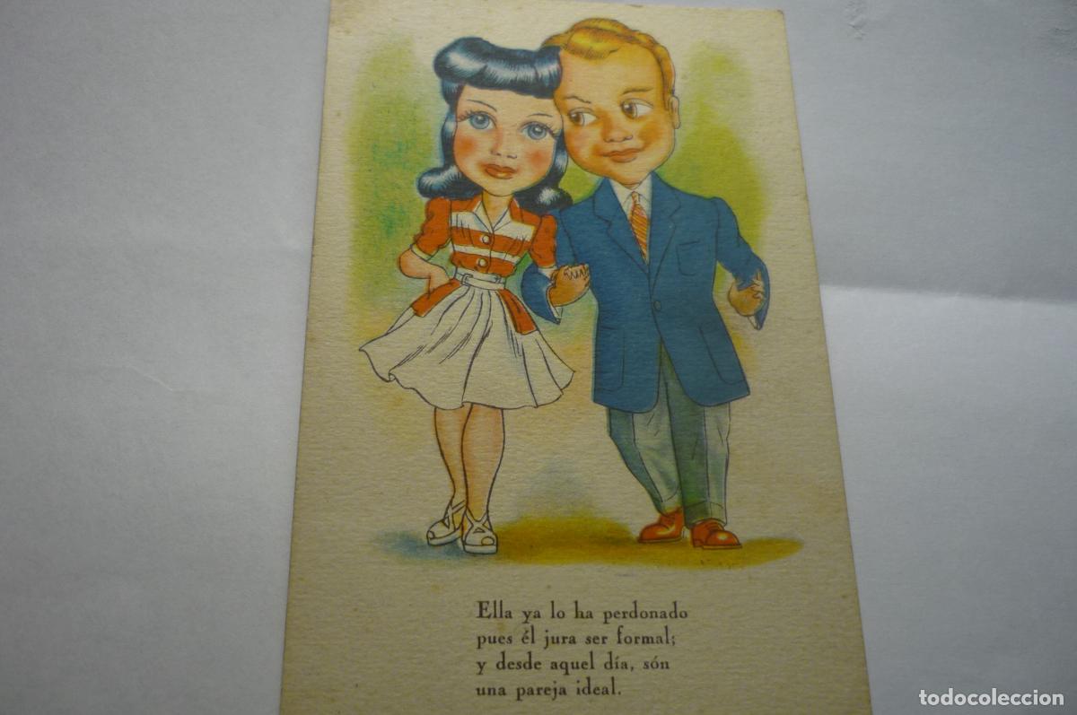 Postcards: POSTAL DIBUJO PAREJA.-UNA HISTORIA DE AMOR.-IKON -ESCRITA