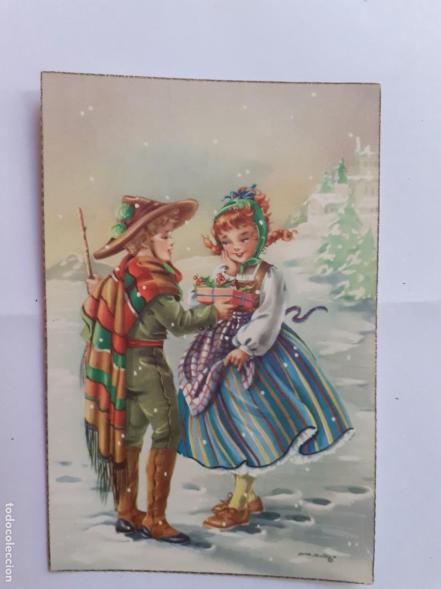 Postais: POSTAL - ROMANTICA PAREJA - M.R.G. - EDICIONES CYZ 517/B - ESCRITA 1959