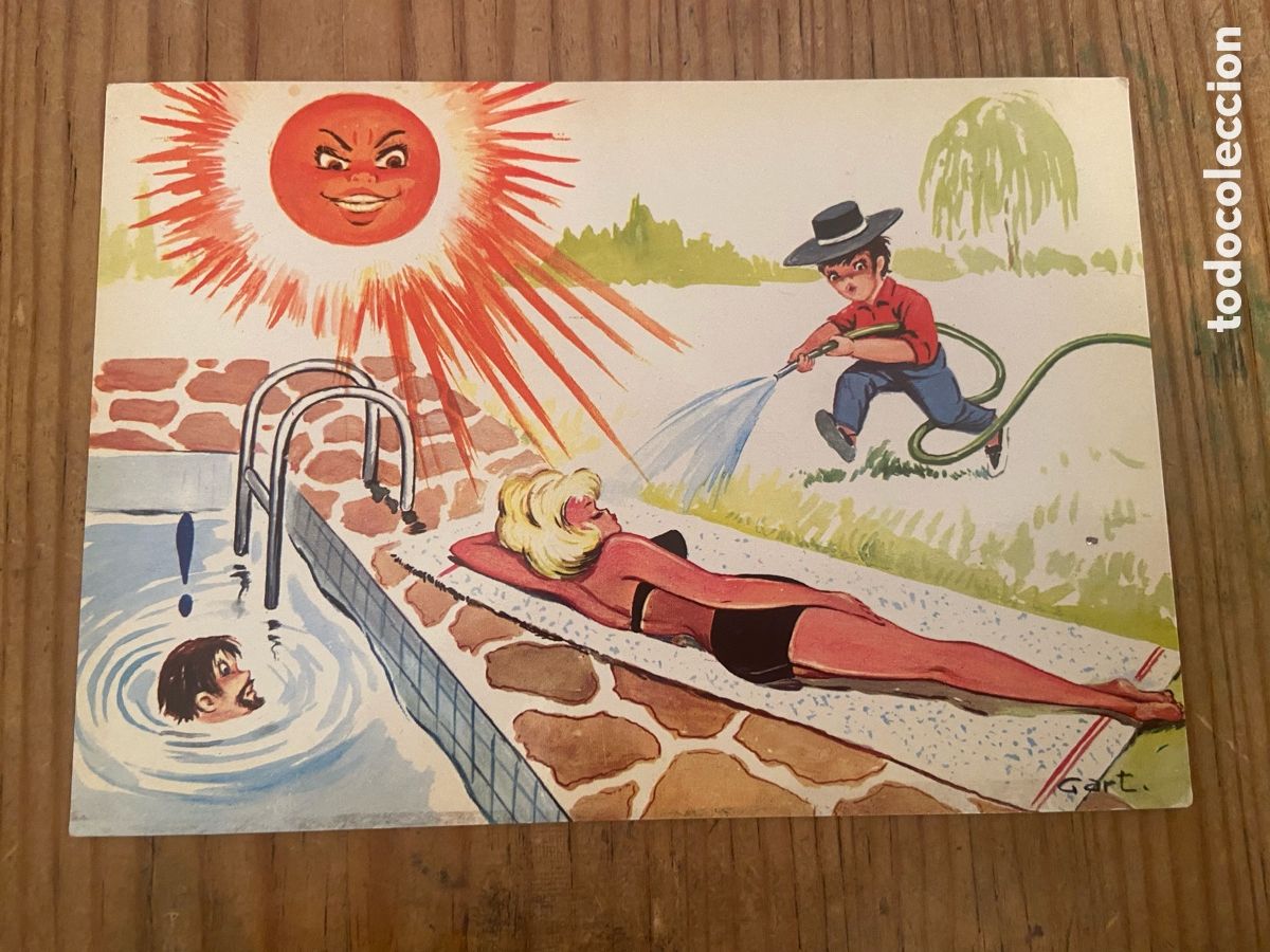 Postkarten: R27973 POSTAL SIN CIRCULAR # 536 VACACIONES BOMBERO IMPREVISTO DIBUJO RISA VI&Ntilde;ETA