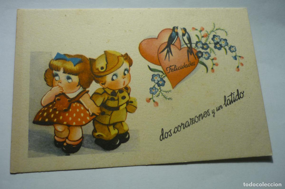 Postais: postal felicitacion dibujo ni&ntilde;os -escrita