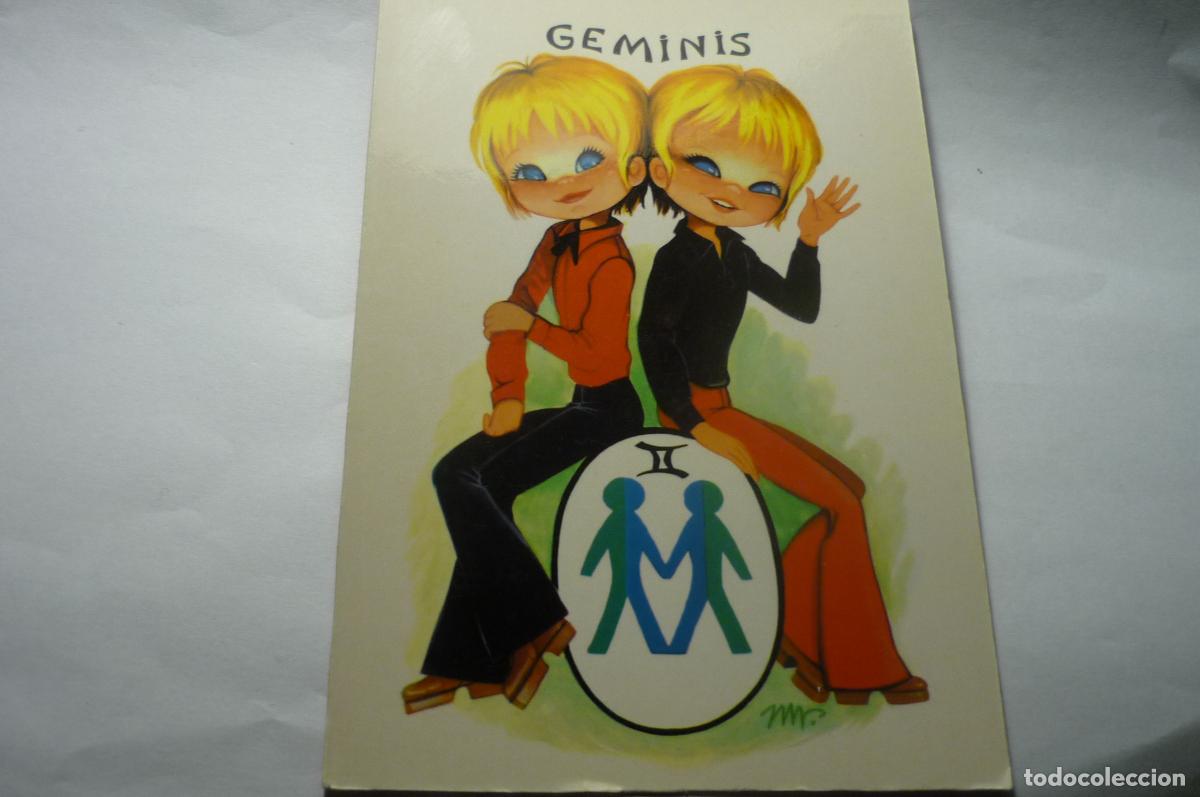 Cartoline: postal dibujo serie horoscopo geminis