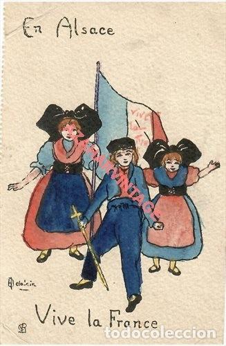 Cartes Postales: ANTIGUA POSTAL PATRIOTICA FRANCESA, VIVE LA FRANCE