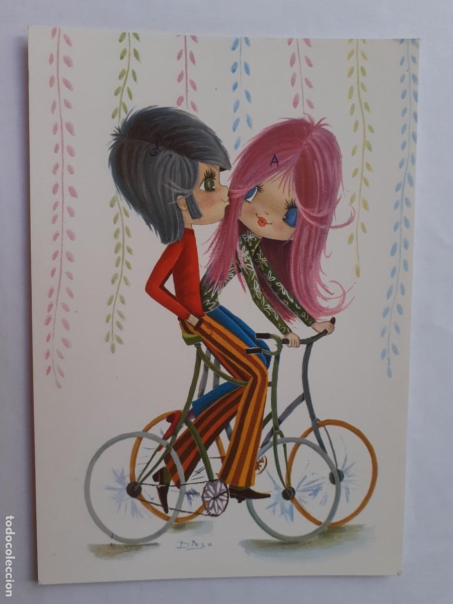 Postkarten: POSTAL - PAREJA - ILUSTRADOR DIEGO - EDIC. CyZ N&ordm; 7142/31-D - ESCRITA 1971