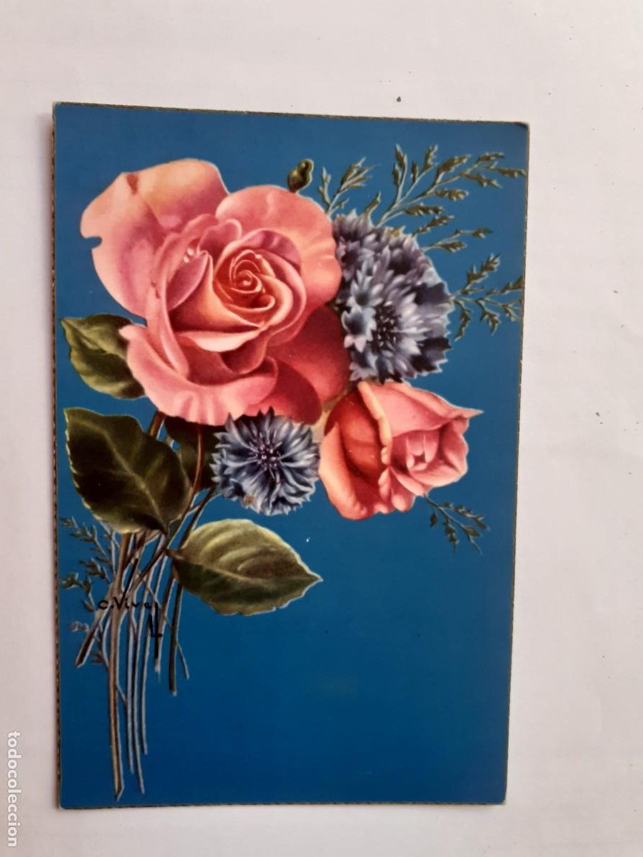 Cartoline: POSTAL - FELICIDADES FLORES - ED. CYZ 528/B - ESCRITA