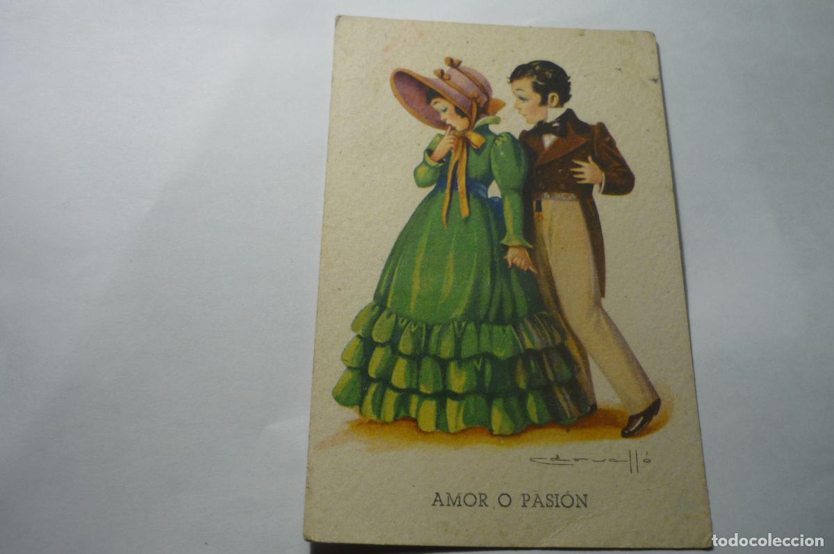 Postais: POSTAL DIBUJO PAREJA ENAMORADOS CLECC, CMB ESCRITA