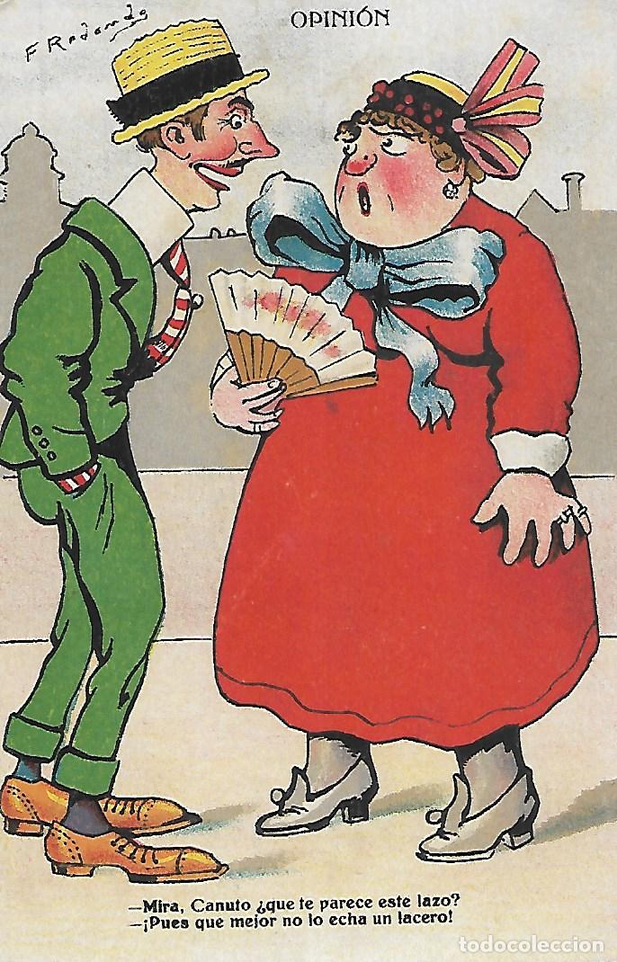 Postkarten: ANTIGUA POSTAL HUMOR&Iacute;STICA - OPINI&Oacute;N (1917)