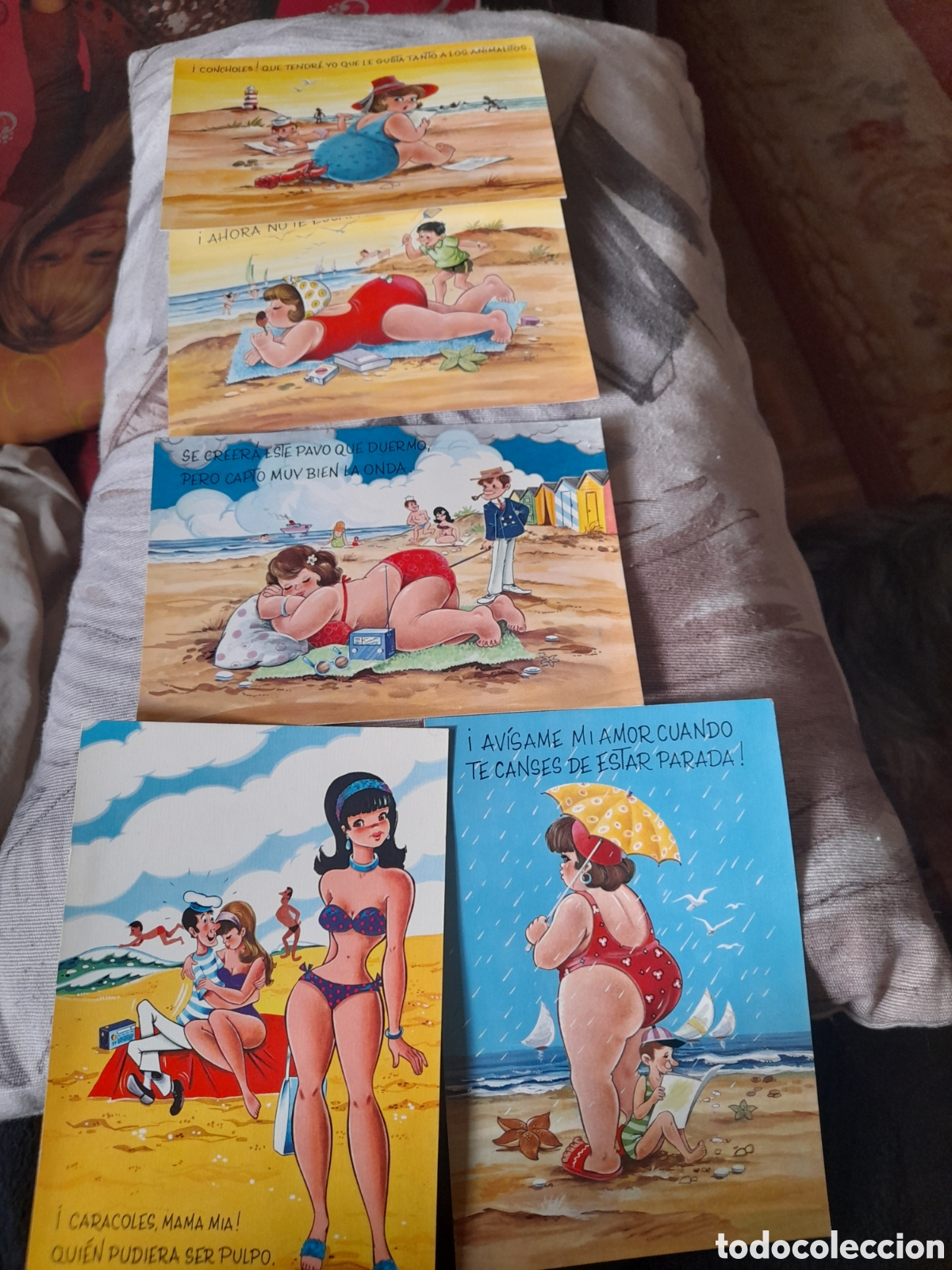 Postkarten: Cinco Antiguas postales comicas. Editadas en Venezuela