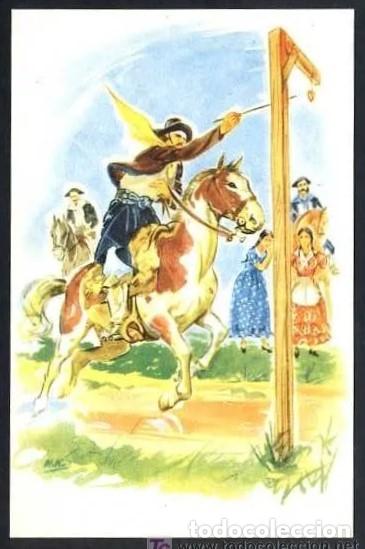 Postales: Ilustra *M. K. - Costumbres Argentinas. La Sortija* Ed. La Sudamericana n&ordm; 86. Nueva.