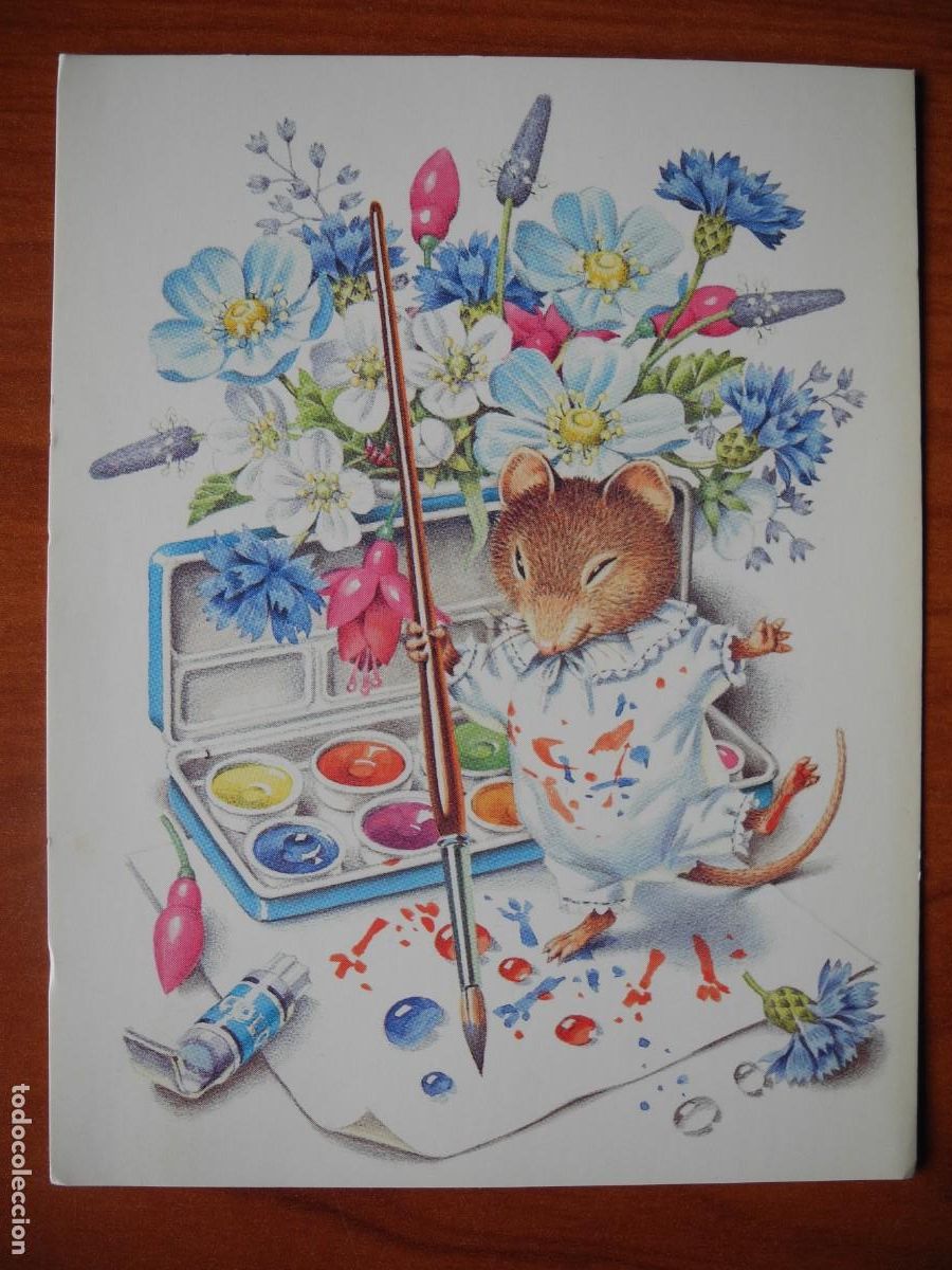 Cartes Postales: Postal. Ratoncito pintando. Nueva
