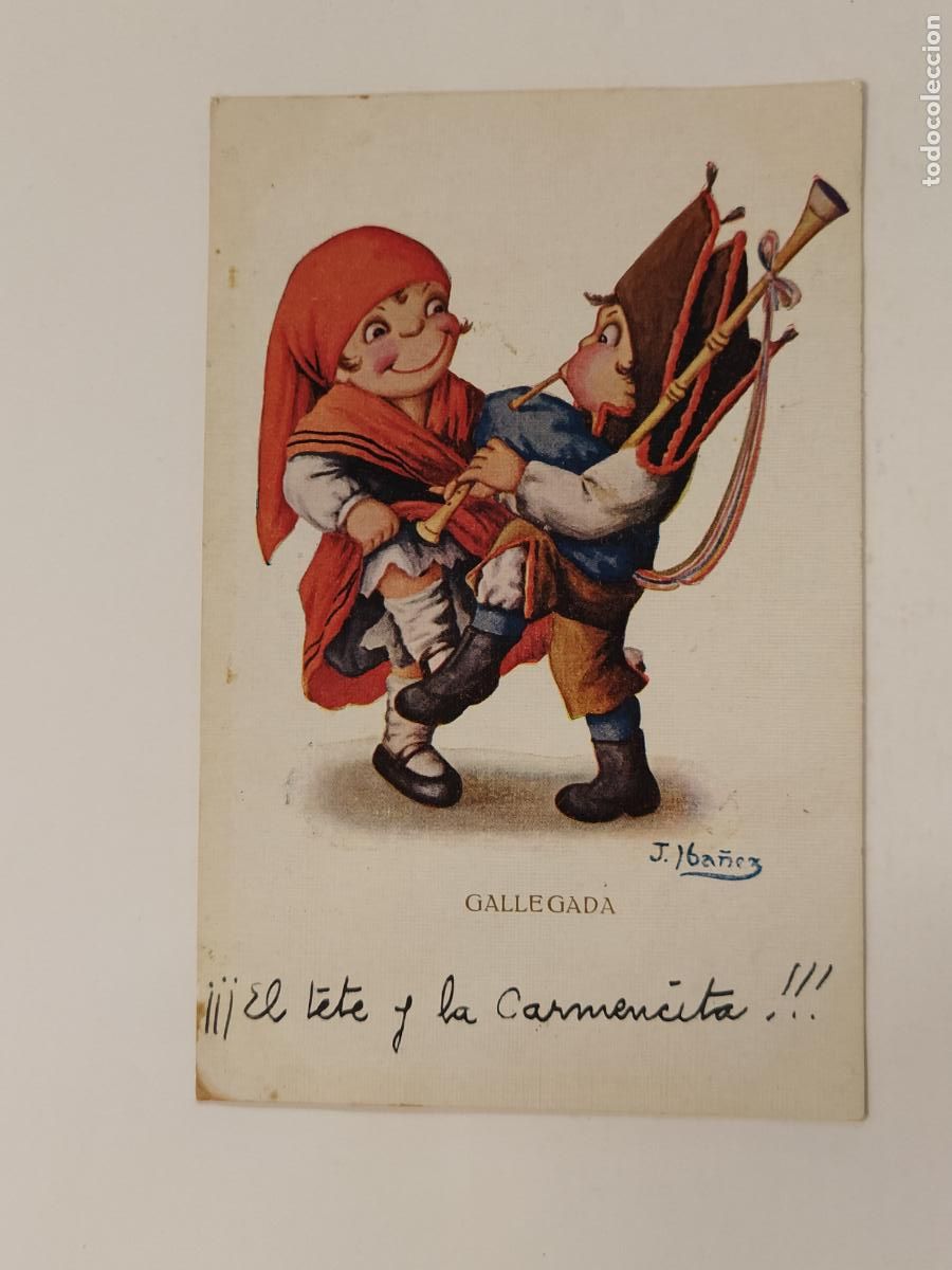 Postcards: J. IBA&Ntilde;EZ - GALLEGADA - GALICIA - POSTAL ILUSTRADA ANTIGUA ORIGINAL - CIRCULADA -(112.407)