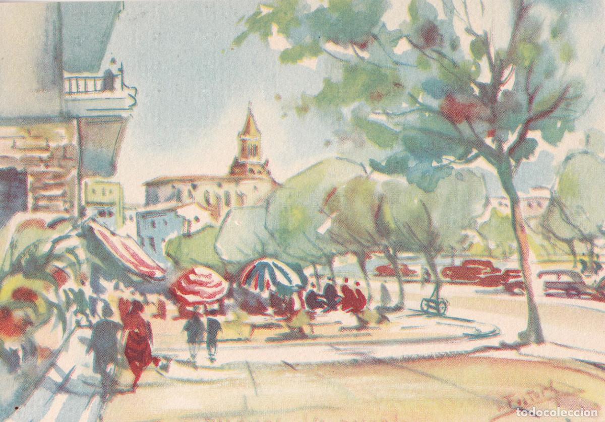 Postkarten: ILUSTRADOR: FUSTER, PALAMOS, PASEO &ndash; A.G.TRAYTER N&ordm;35 &ndash; S/C