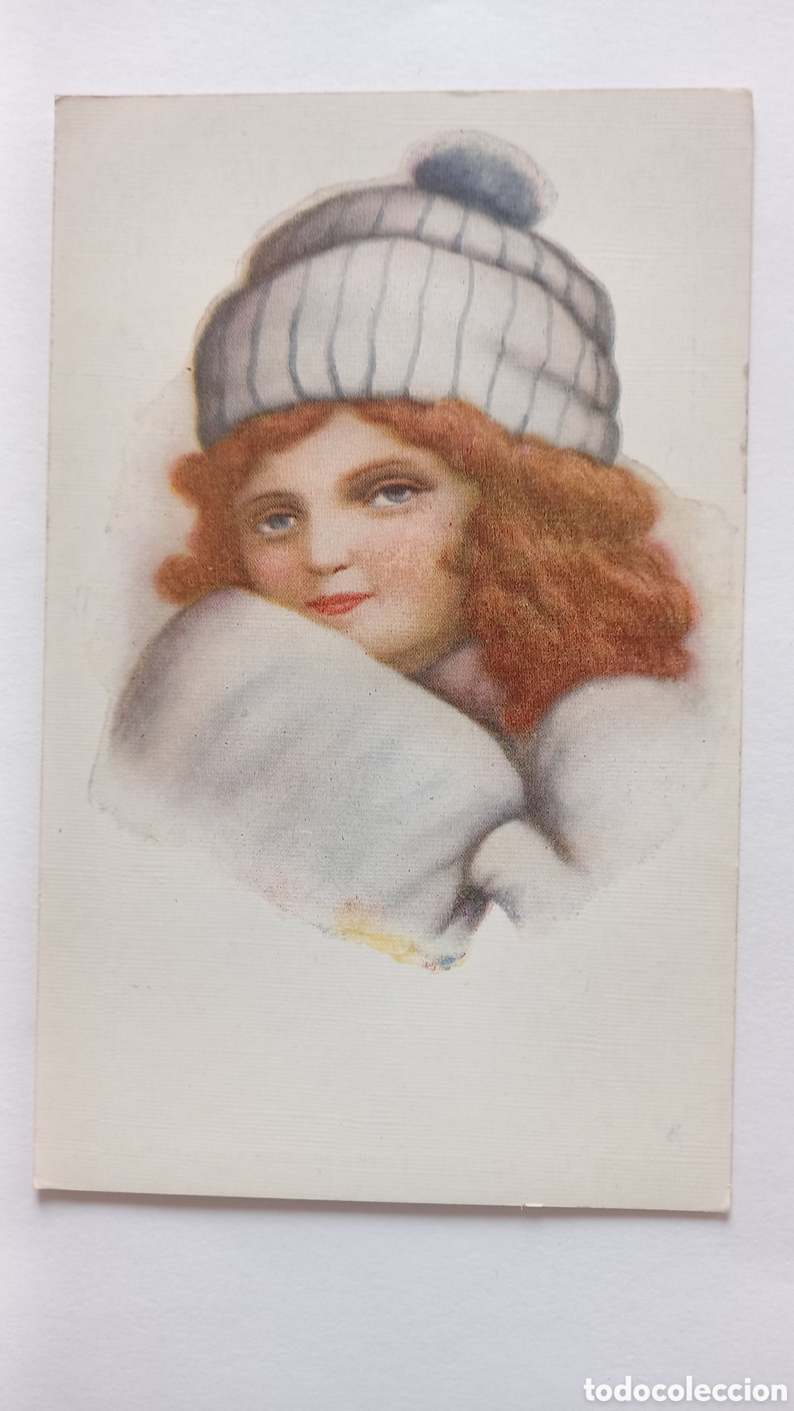 Postkarten: Postal femenina ilustrada por J. Ib&aacute;&ntilde;ez