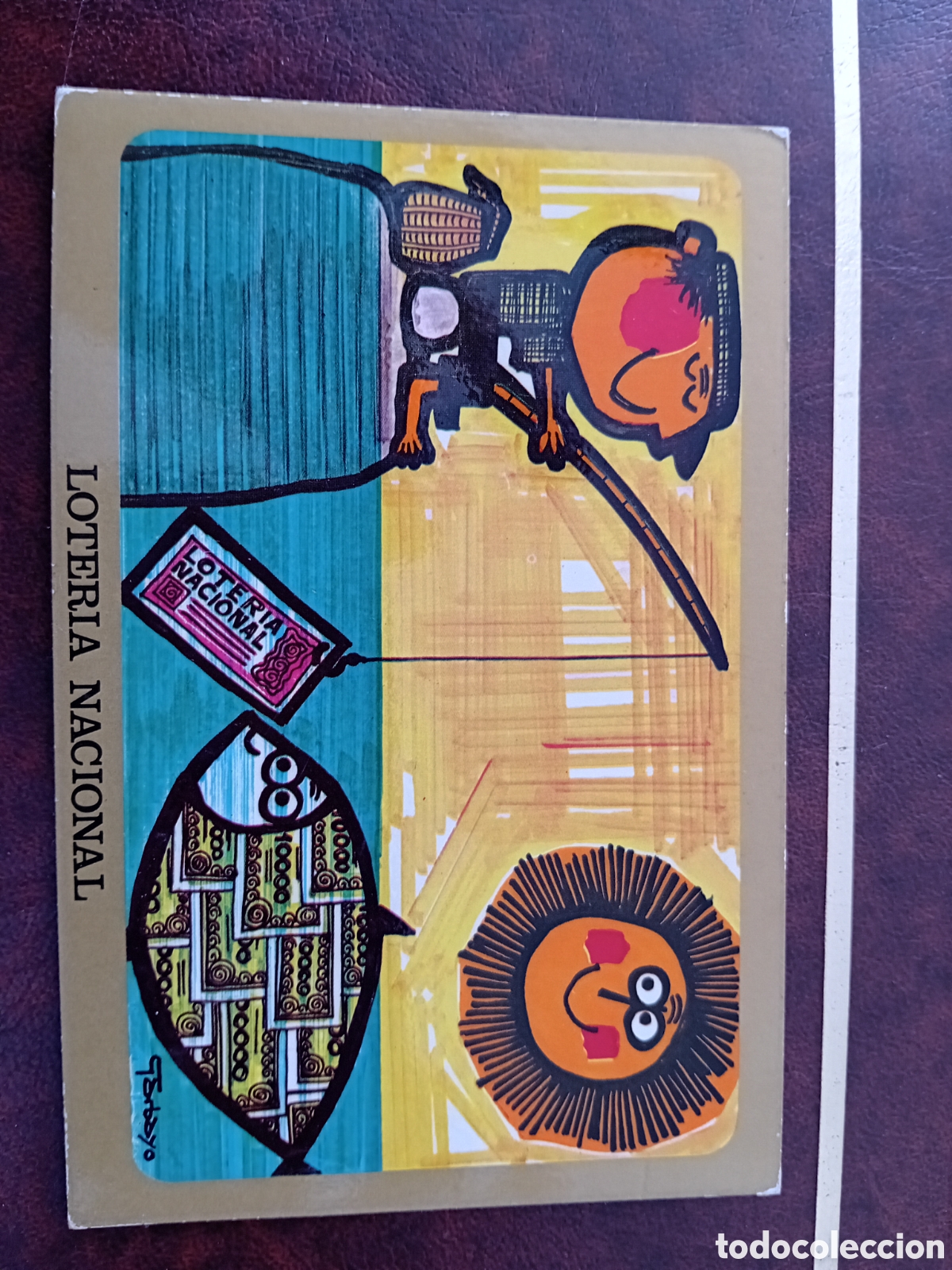 Cartoline: loteria nacional caricaturas a&ntilde;o 1977 sin circular